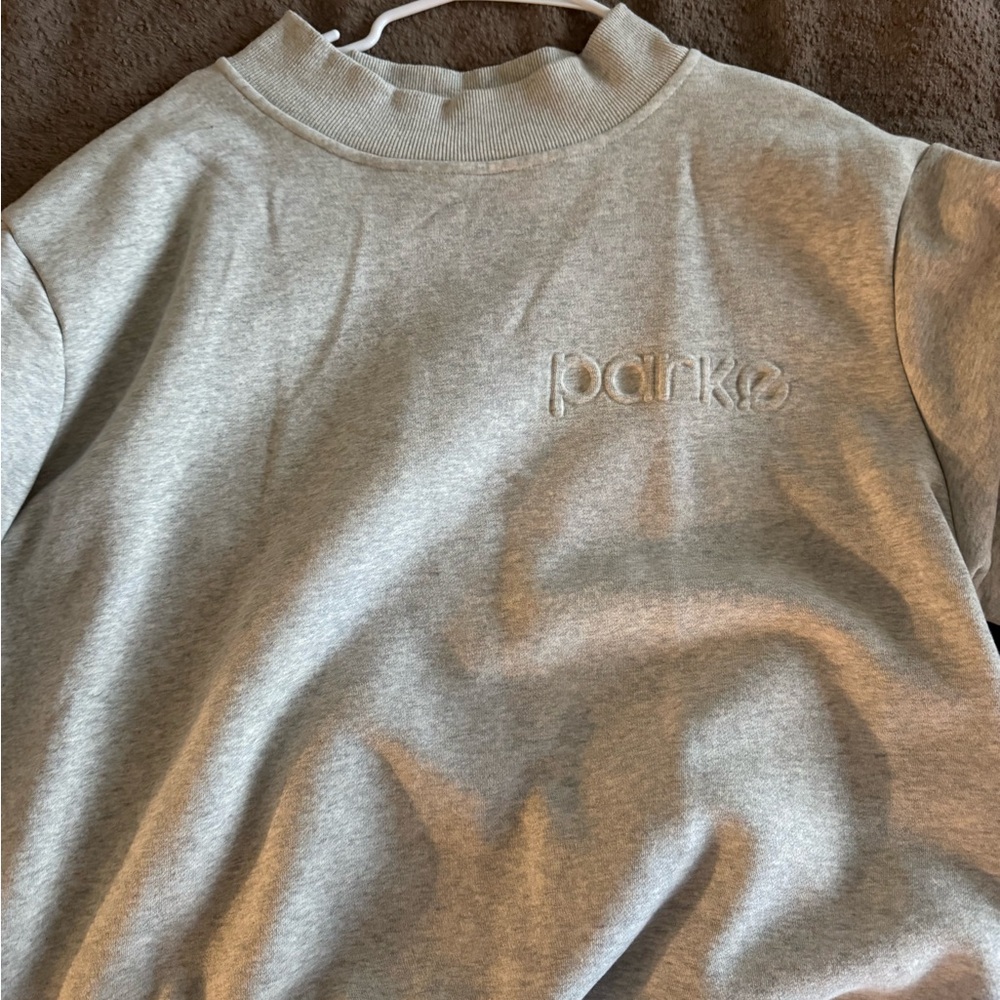 Parke Mockneck Sweatshirt with Embroidered Logo